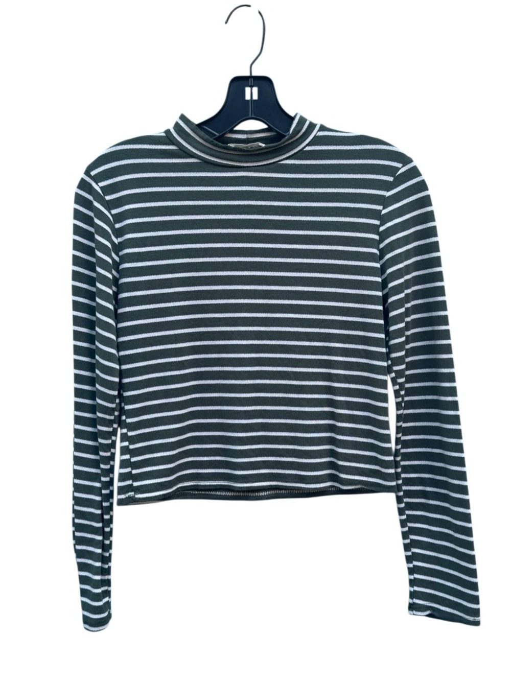 Olivia RaeWomen's Striped Mock Neck Long Sleeve Top size medium